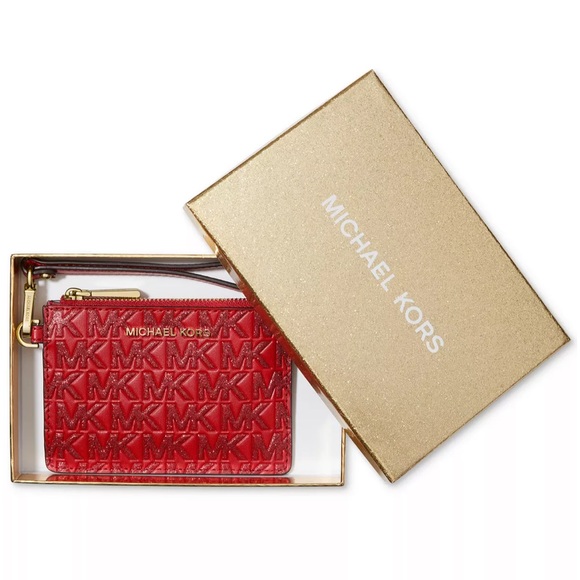 Michael Kors Handbags - Michael Kors Red Crimson Jet Set Coin Purse - Small